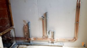Plomberie alimentation cuivre pvc douche evier